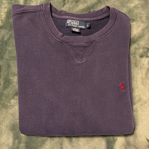 Vintage Polo Ralph Lauren Sweatshirt, Thick/Heavy Fleece Cotton. Size L (4349) - Picture 7 of 7